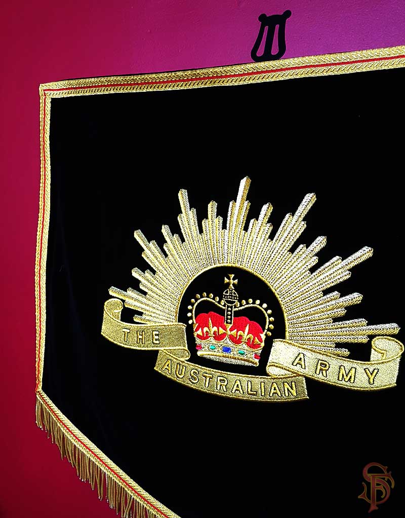 Australian Army Band Stand Banner or lectern or pulpit banner or drape