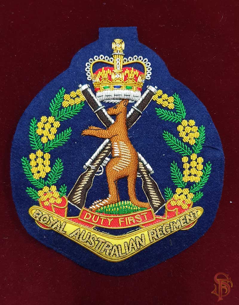 Royal Australian Regiment RAR Hand Embroidered Corps Badge
