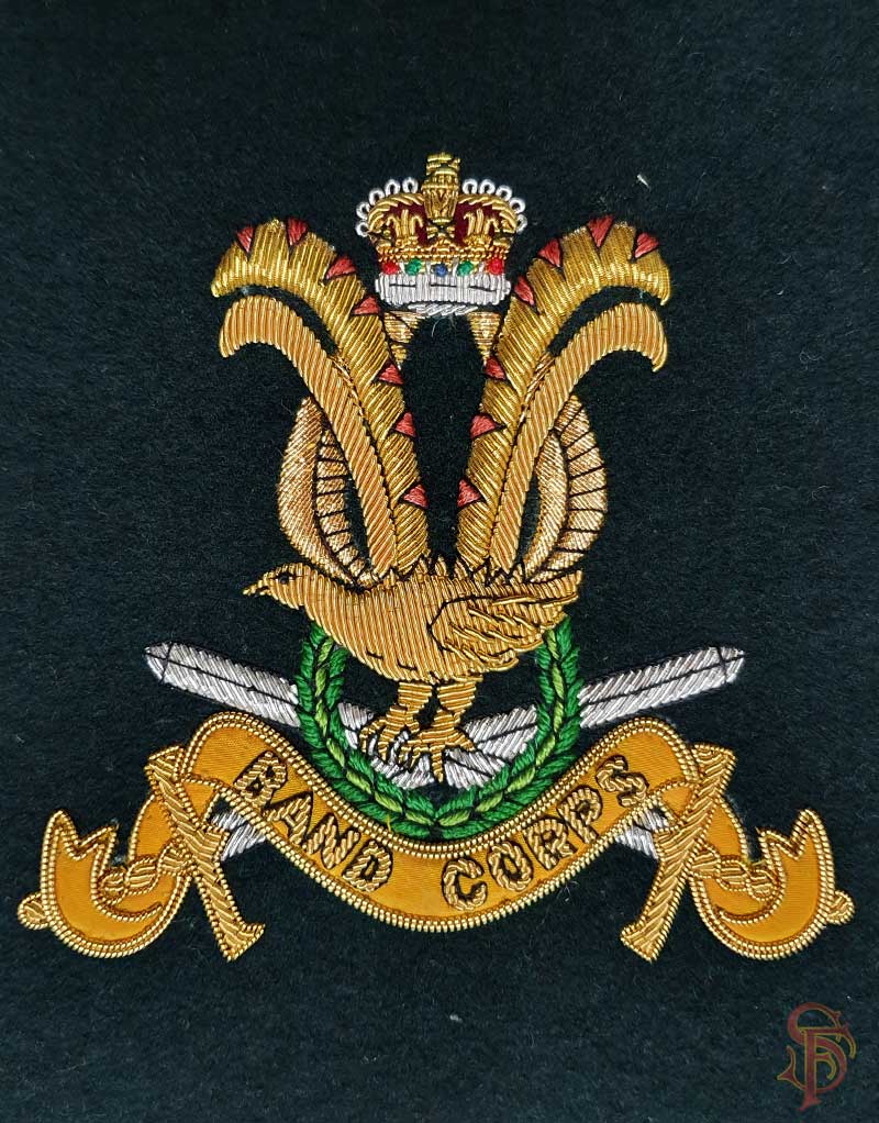 Royal Australian Army Band Corps Hand Embroidered Bullion Corps Badge