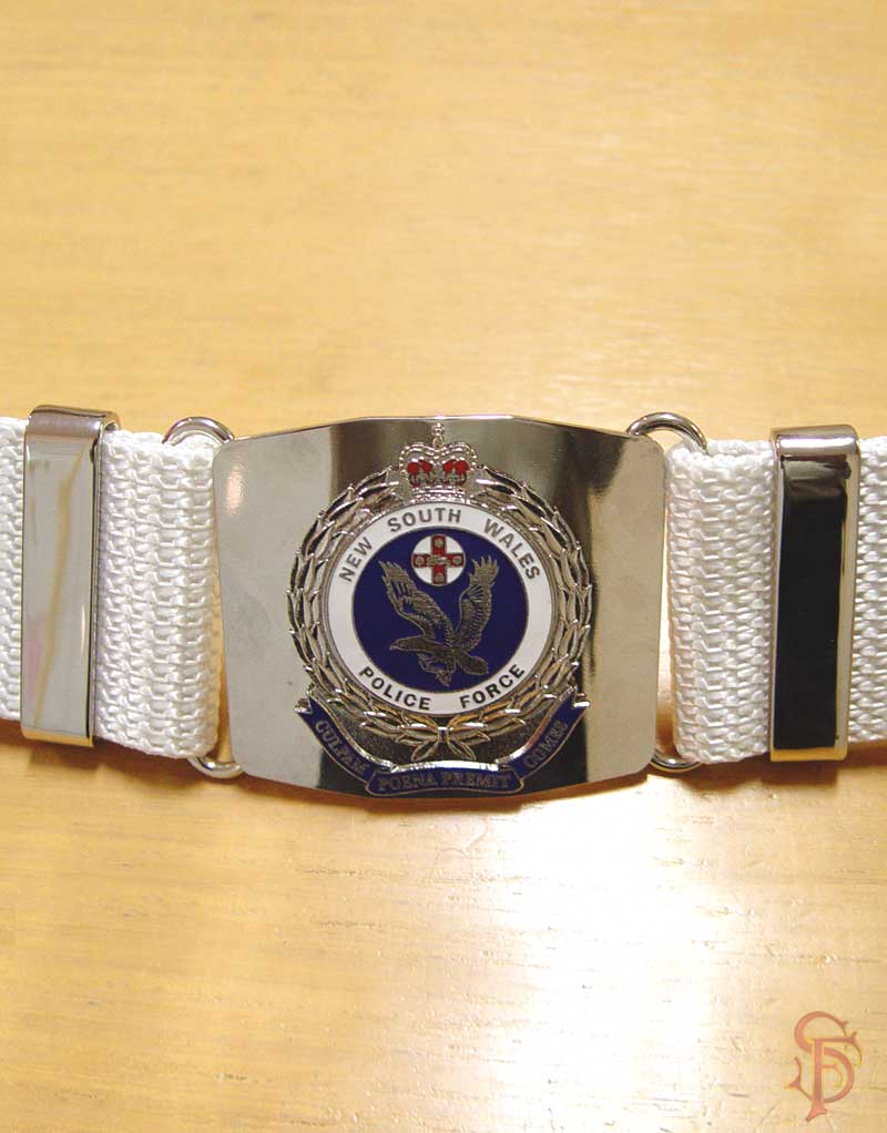 Custom Designed NSW Police Ceremonial Buckle and webbing belt